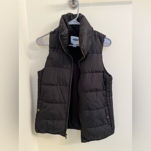 Old Navy Black Quilted Puffer Vest